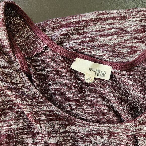 🌻Aritzia Wilfred Free jersey knit tank top / burgundy/grey - Picture 5 of 5